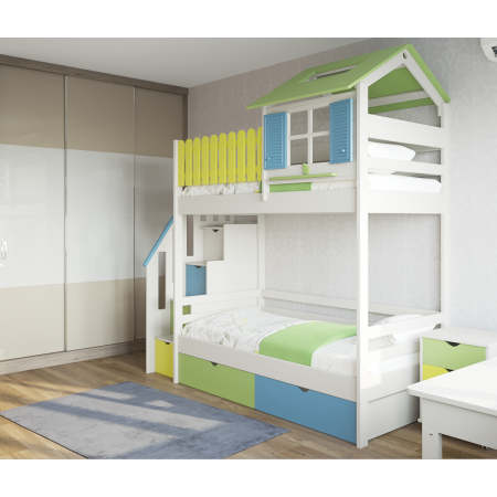 Двухъярусная кровать дом, Bambini Letto