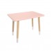 Детский стол Прямоугольный розовый, с носочками, Bambini Letto