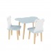Детский комплект стол и 2 стула Мишка голубой, Bambini Letto