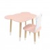 Детский комплект стол и стул Мишка розовый, с носочками, Bambini Letto