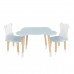 Детский комплект стол и 2 стула Мишка голубой, с носочками, Bambini Letto