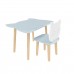 Детский комплект стол и стул Котик голубой, Bambini Letto