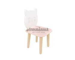 Детский стул Котик розовый