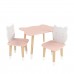 Детский комплект стол и 2 стула Котик розовый, с носочками, Bambini Letto