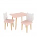 Детский комплект стол и 2 стула Котик розовый, Bambini Letto