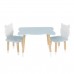 Детский комплект стол и 2 стула Котик голубой, с носочками, Bambini Letto