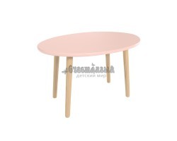 Детский стол Овальный розовый