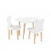 Детский комплект стол и 2 стула Мишка белый, Bambini Letto