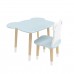 Детский комплект стол и стул Мишка голубой, с носочками, Bambini Letto