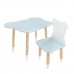 Детский комплект стол и стул Мишка голубой, с носочками, Bambini Letto