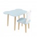 Детский комплект стол и стул Мишка голубой, Bambini Letto