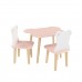 Детский комплект стол и 2 стула Мишка розовый, Bambini Letto