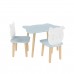Детский комплект стол и 2 стула Котик голубой, Bambini Letto