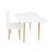 Детский комплект стол и стул Мишка белый, Bambini Letto