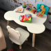 Детский комплект стол и стул Мишка белый, с носочками, Bambini Letto