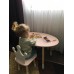 Детский стол Овальный розовый, с носочками, Bambini Letto