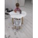 Детский комплект стол Облако и стул Уши зайца белый, Bambini Letto