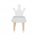 Детский стул Корона серый перламутр, с носочками, Bambini Letto
