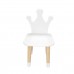 Детский стул Корона белый, с носочками , Bambini Letto