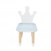 Детский стул Корона голубой, с носочками, Bambini Letto