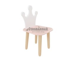 Детский стул Корона розовый