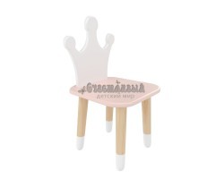 Детский стул Корона розовый, с носочками