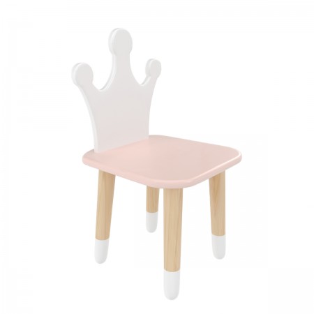 Детский стул Корона розовый, с носочками, Bambini Letto