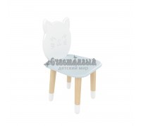 Детский стул Котик голубой, с носочками