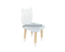 Детский стул Котик голубой, с носочками