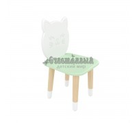 Детский стул Котик мятная прохлада, с носочками