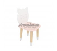 Детский стул Котик розовый, с носочками