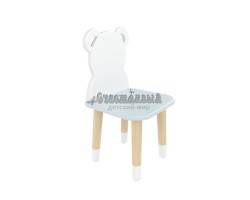 Детский стул Мишка голубой, с носочками