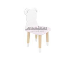 Детский стул Мишка нежная лаванда, с носочками