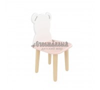 Детский стул Мишка розовый