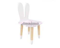 Детский стул Уши зайца нежная лаванда, с носочками