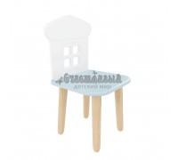 Детский стул Домик голубой