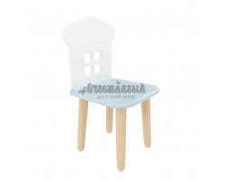 Детский стул Домик голубой