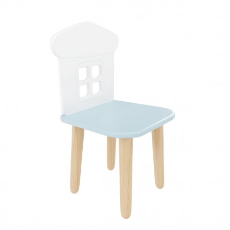 Детский стул Домик голубой, Bambini Letto