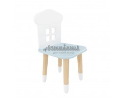 Детский стул Домик голубой, с носочками