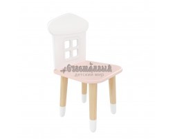 Детский стул Домик розовый, с носочками