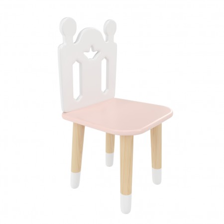 Детский стул Принц Артур розовый, с носочками, Bambini Letto