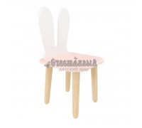 Детский стул Уши зайца розовый