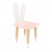 Детский стул Уши зайца розовый, с носочками, Bambini Letto