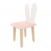 Детский стул Уши зайца розовый, Bambini Letto