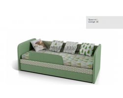 Кровать ИВИ  Зеленый Принт А-1, Lounge 25