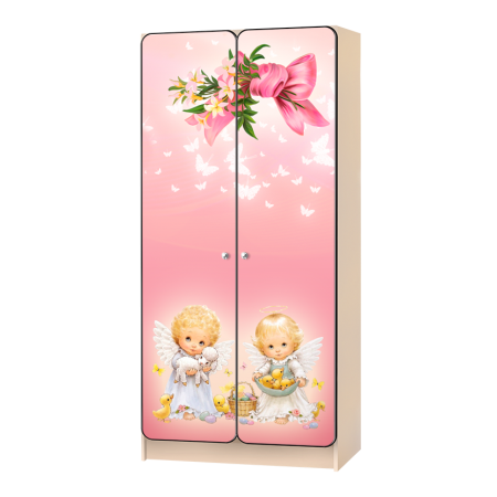 Шкаф детский «Ангелочки» розовый, Carobus