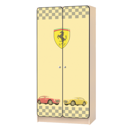 Шкаф детский «СпортКар» жёлтый, Carobus