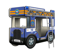 Двухъярусная кровать-Автобус МикроБас "МЧС" синий
