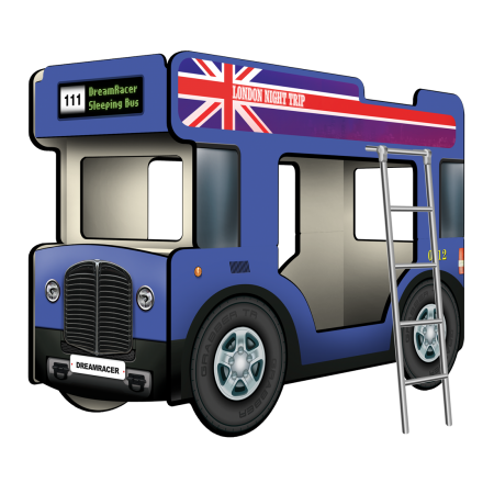 Двухъярусная кровать-Автобус СлипинБас "Лондон" синий, Carobus