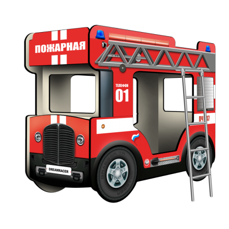 Двухъярусная кровать-Автобус МикроБас "Пожарный", Carobus